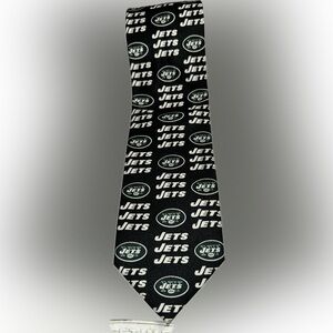 New York‎ Jets Tie Men’s Necktie NFL 2008 Ralph Marlin & Co Black White Green